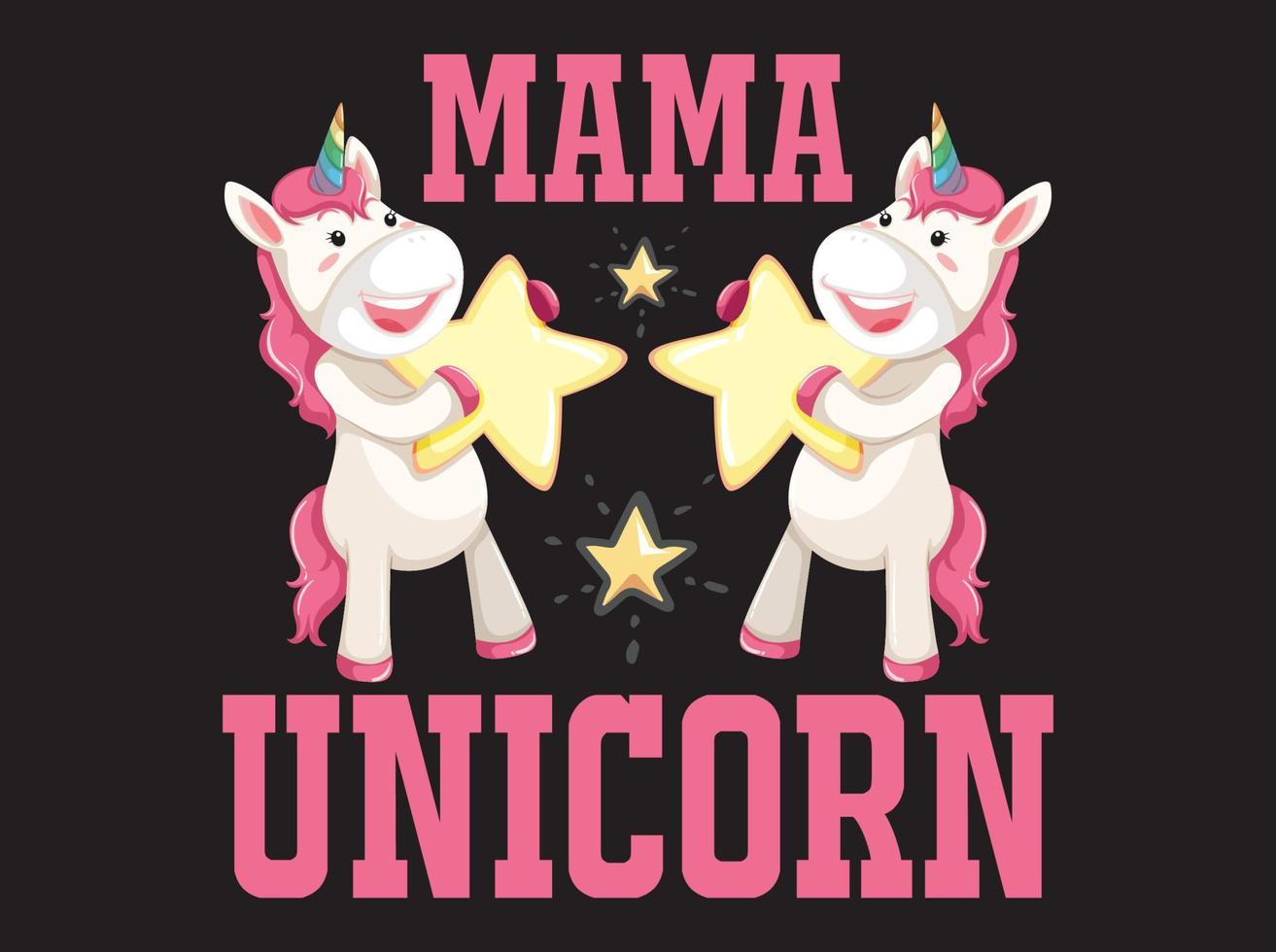 Unicorn t-shirt  design vector file