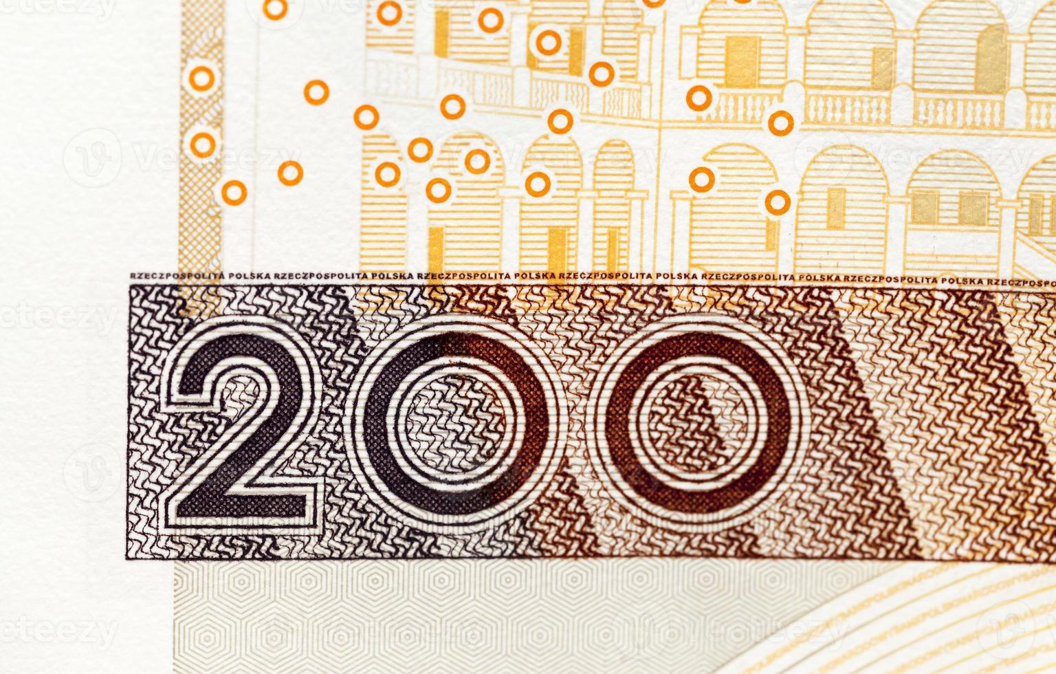 Polish Zloty closeup photo