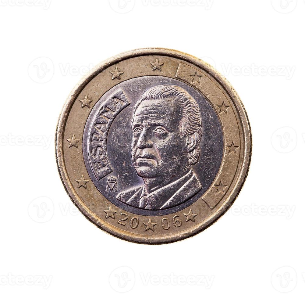 coin worth one euro photo