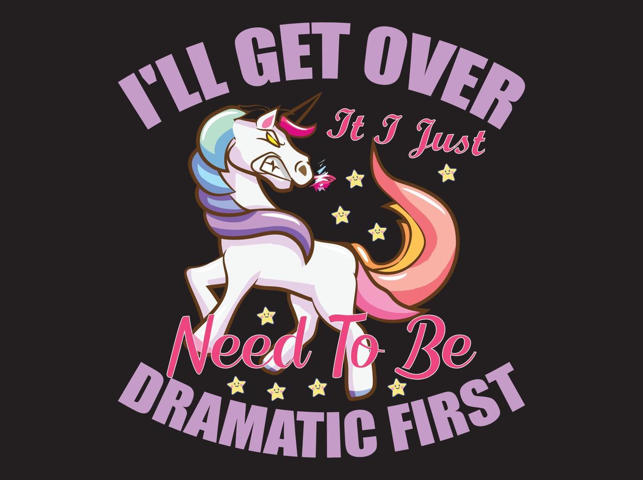 Unicorn t-shirt  design vector file