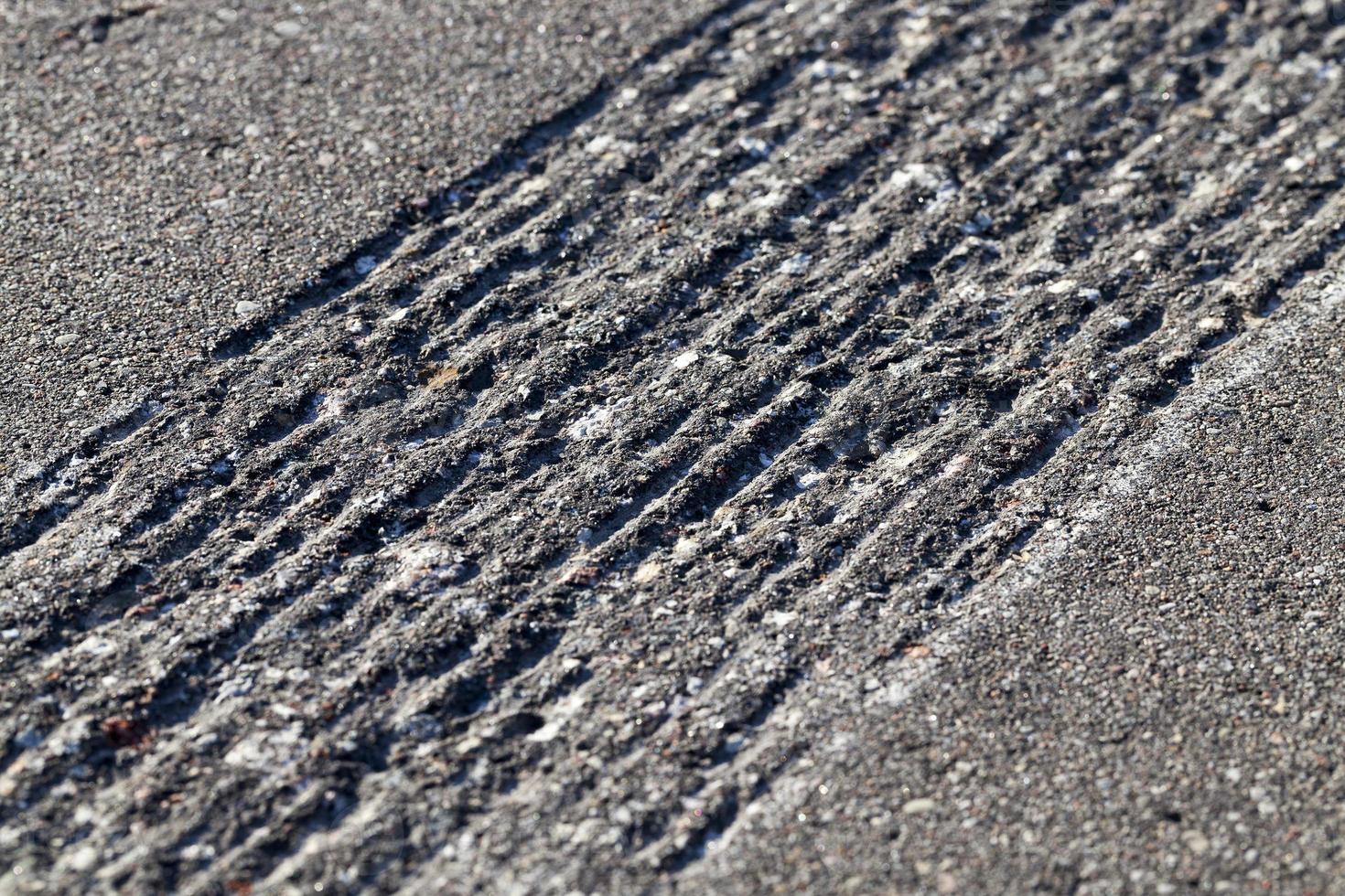 cut of asphalt, close-up photo