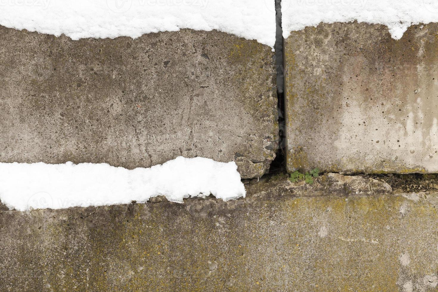 White snow, close up photo