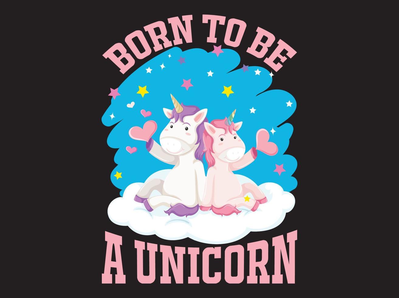 Unicorn t-shirt  design vector file