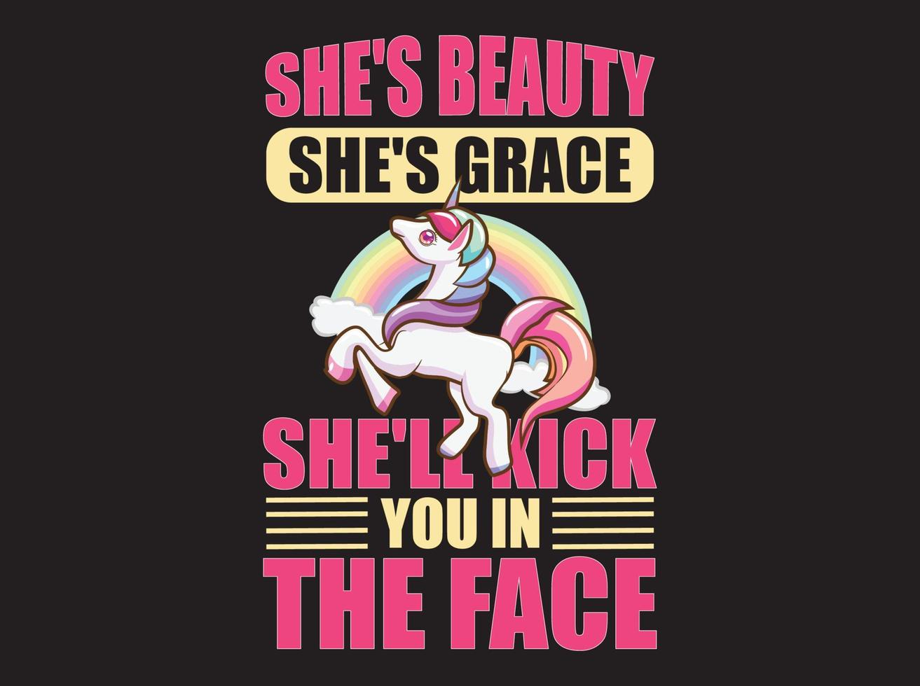 Unicorn t-shirt  design vector file