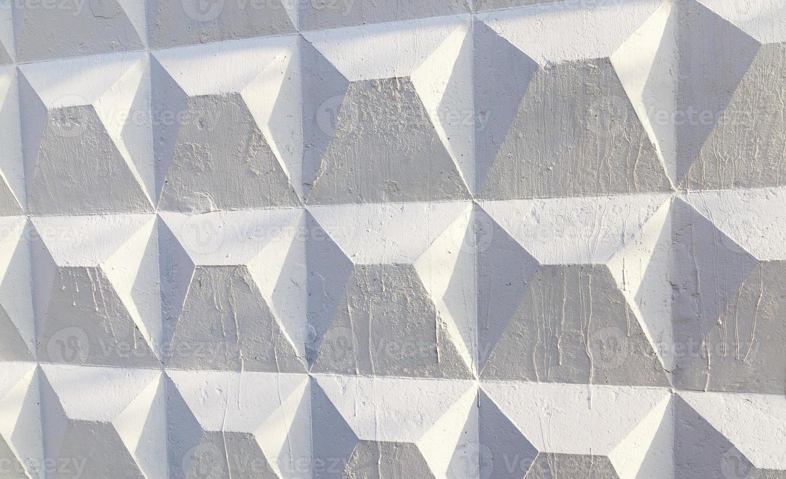 stone wall painted white photo