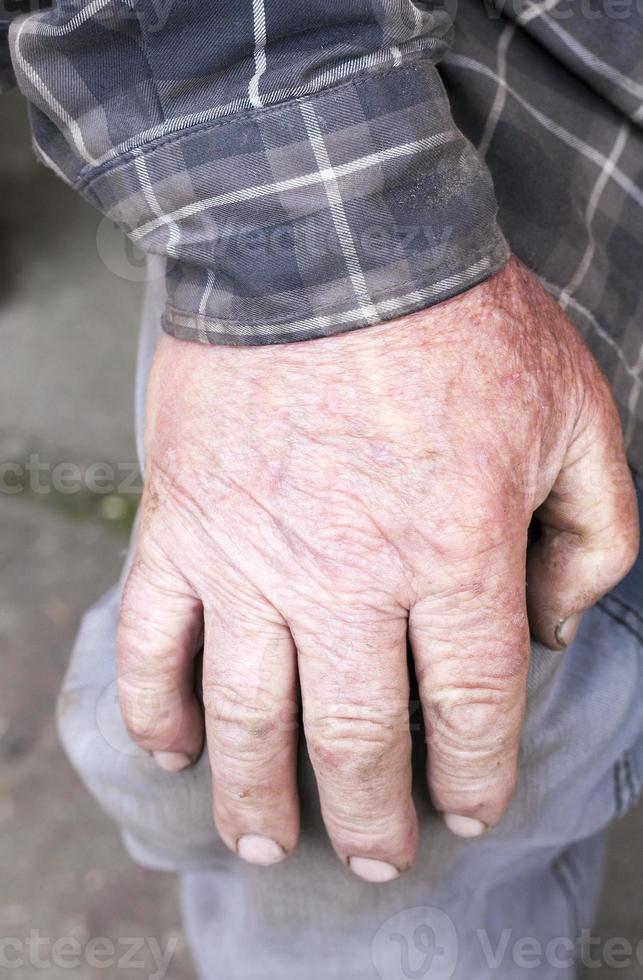 mano de un anciano foto