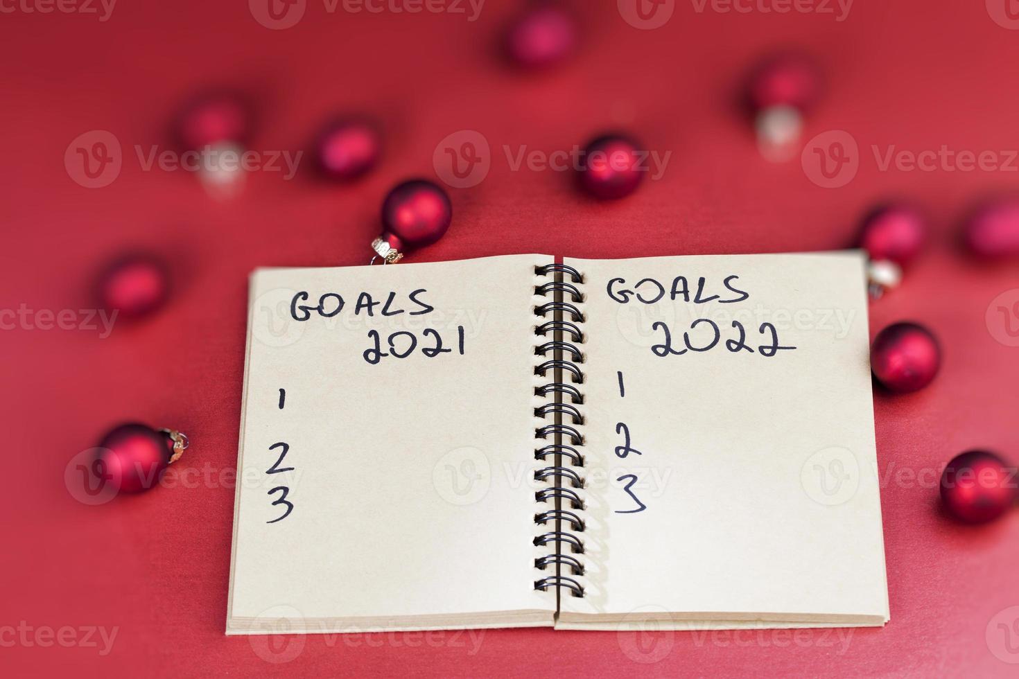decorations and other attributes for celebrating New Year's holidays photo