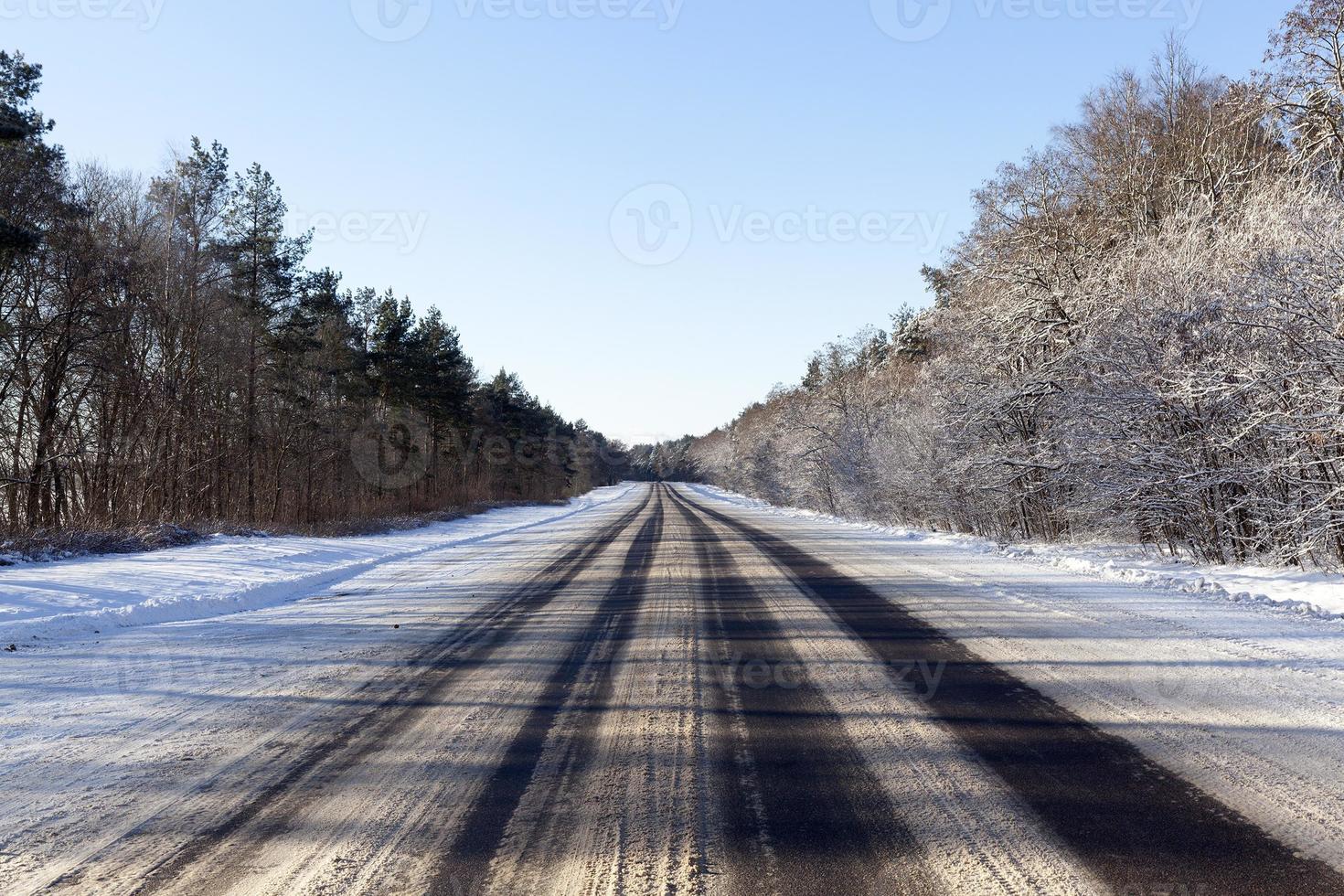 Road in winter photo