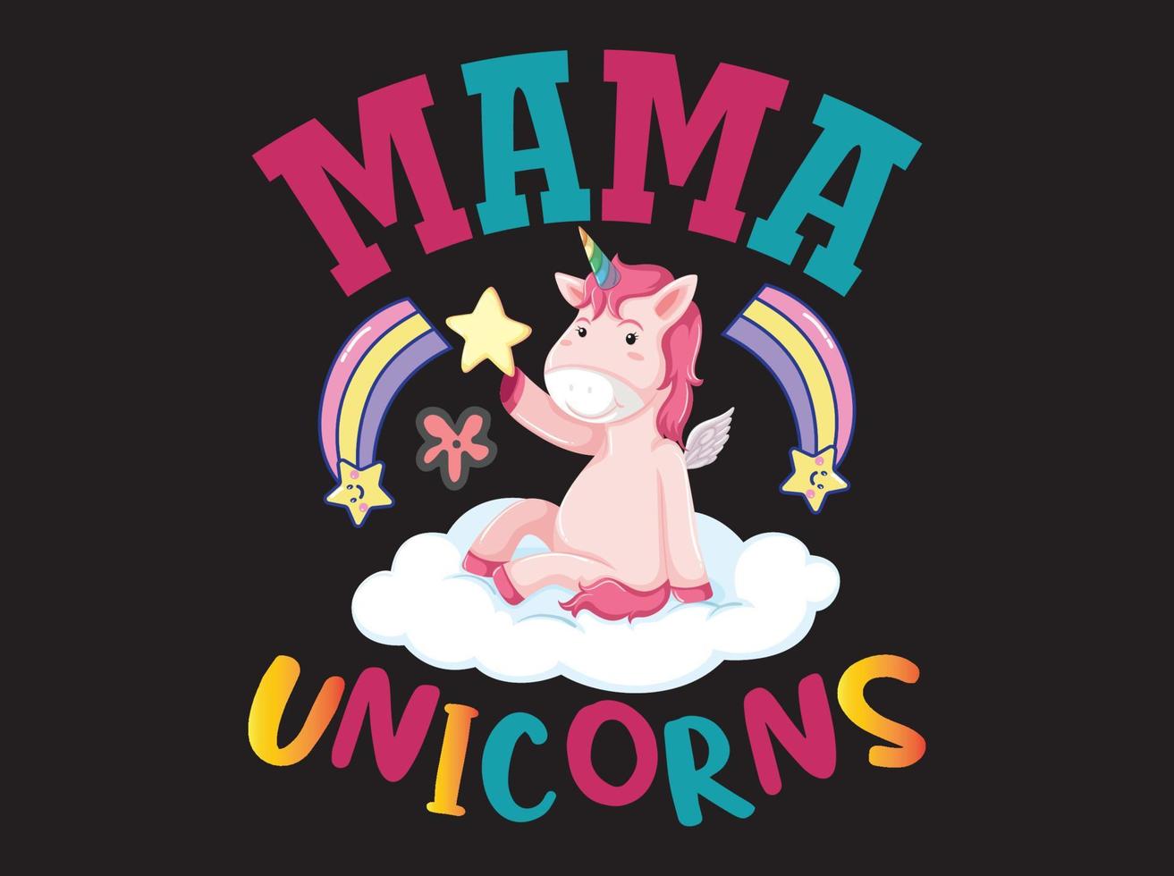 Unicorn t-shirt  design vector file