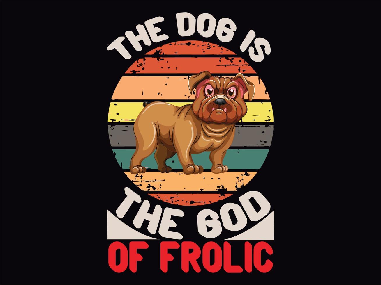 archivo vectorial de diseño de camiseta de perro vector