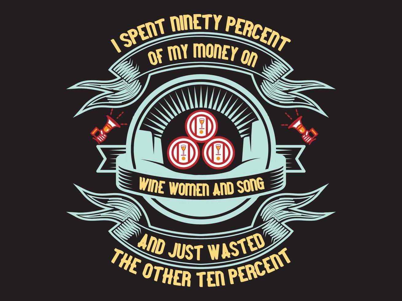 Wine t-shirt design vector file