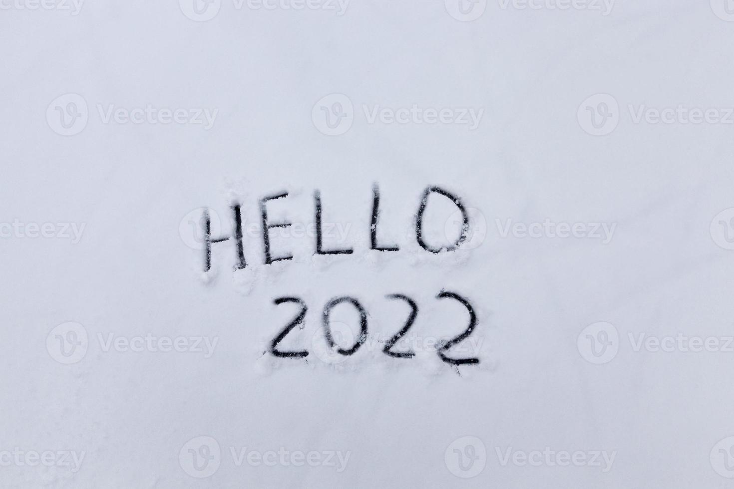 the inscription about the new year 2022 photo