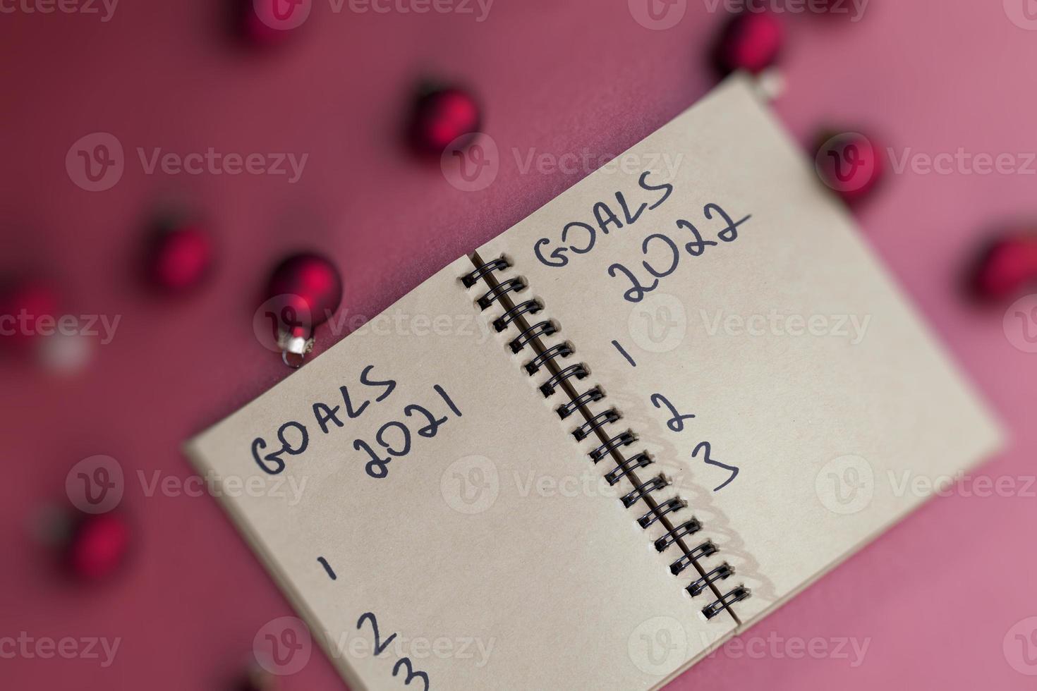 decorations and other attributes for celebrating New Year's holidays photo