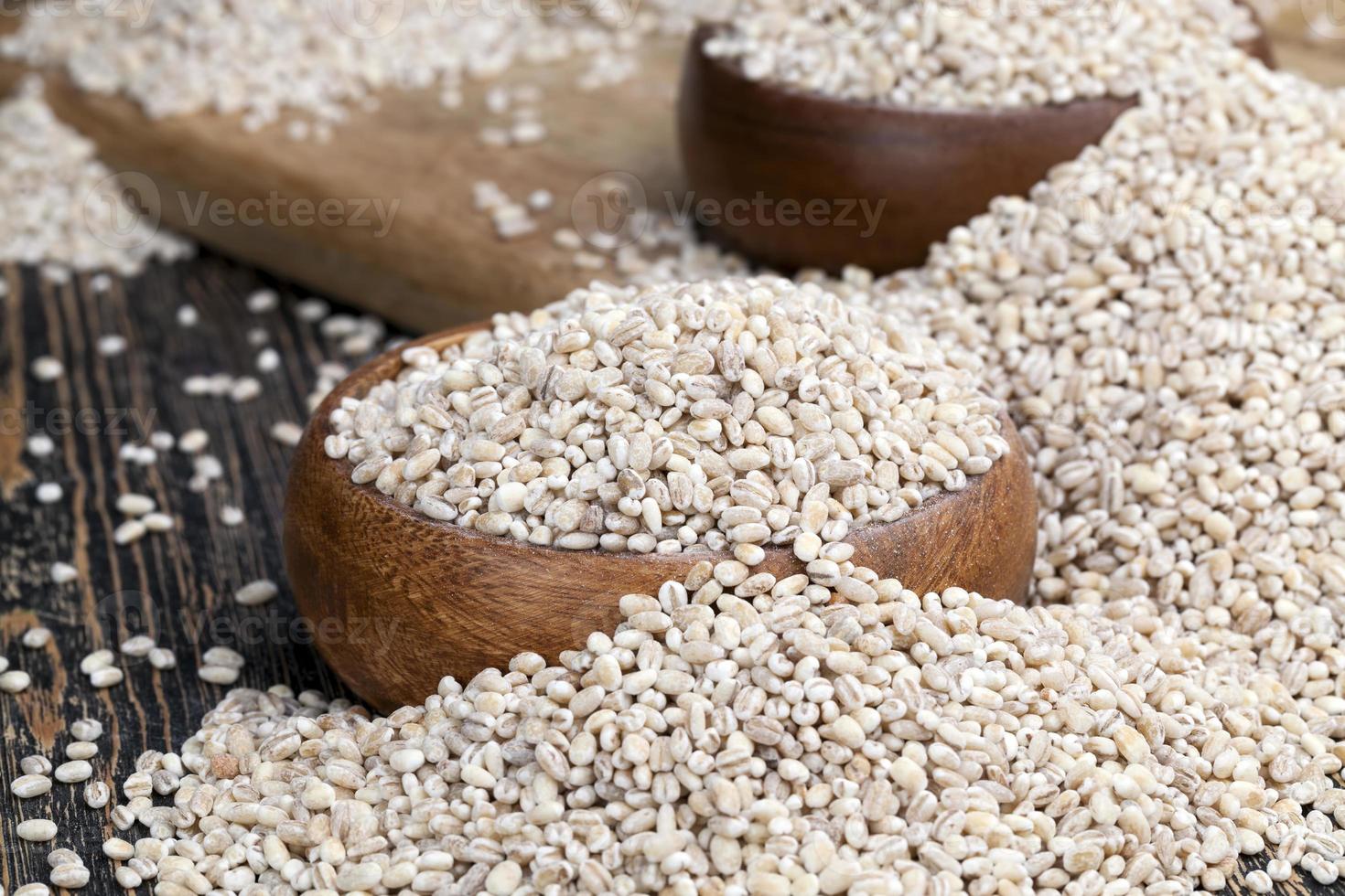 pearl barley for cooking porridge, made from barley photo