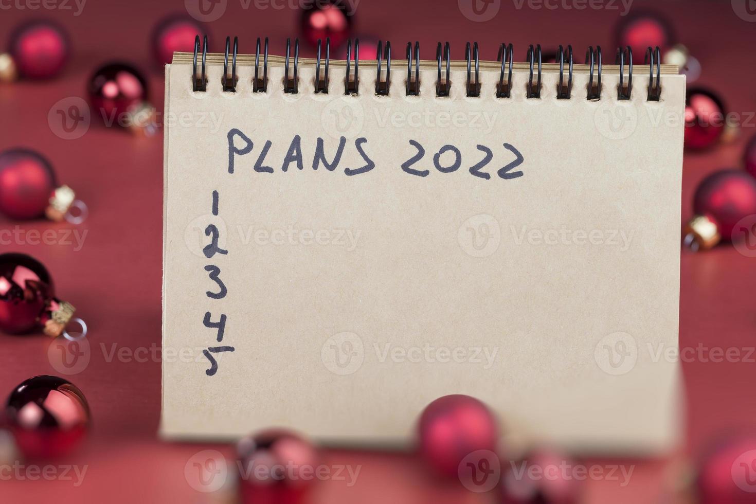 decorations and other attributes for celebrating New Year's holidays photo