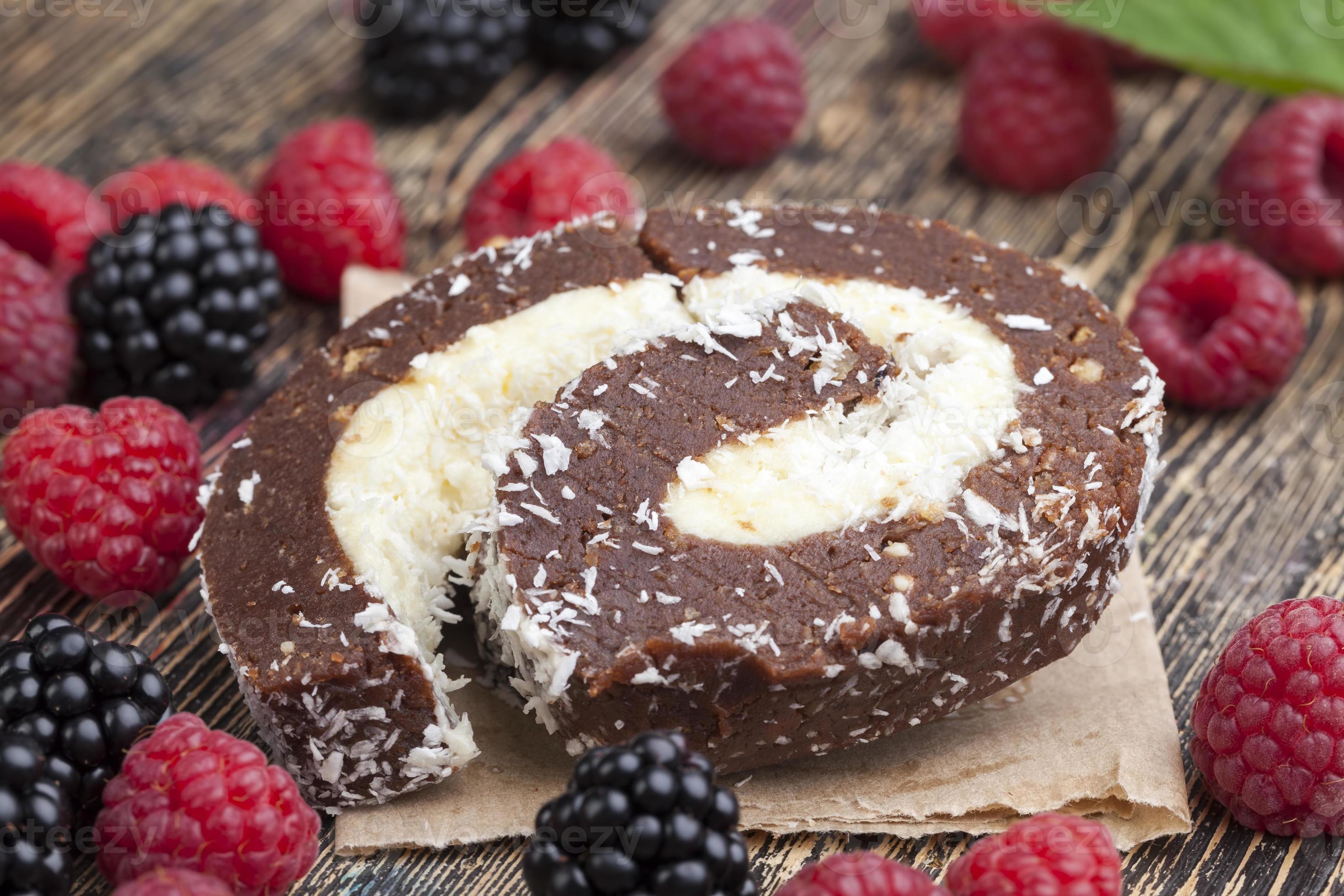 chocolate cake with creamy coconut filling 9441175 Stock Photo at Vecteezy