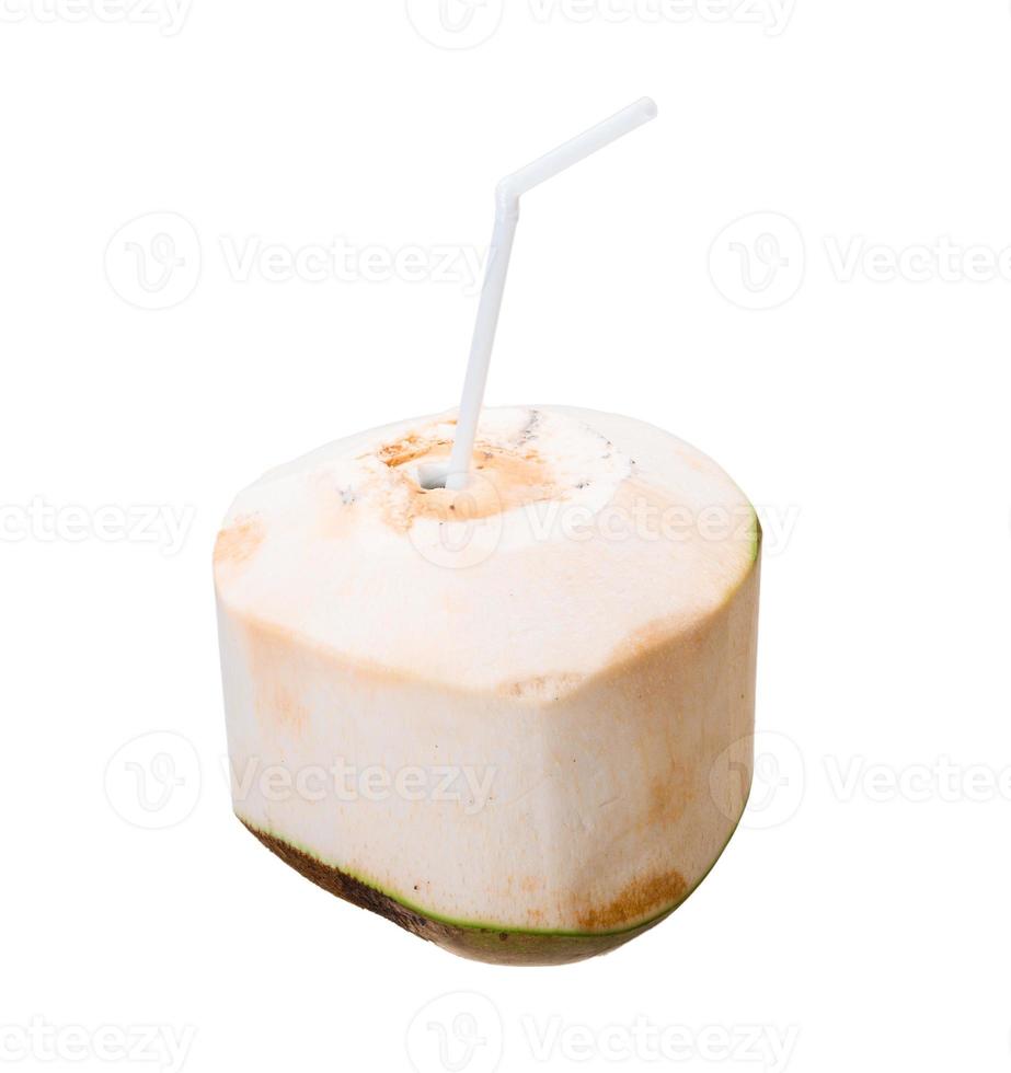 Coconut on white background photo
