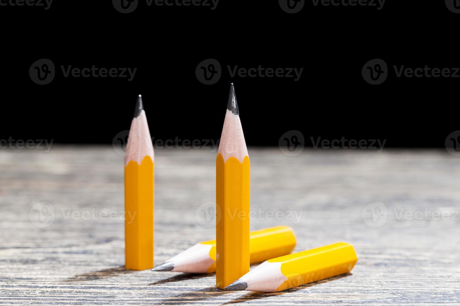 sharpened pencils for drawing diagrams or drawings photo