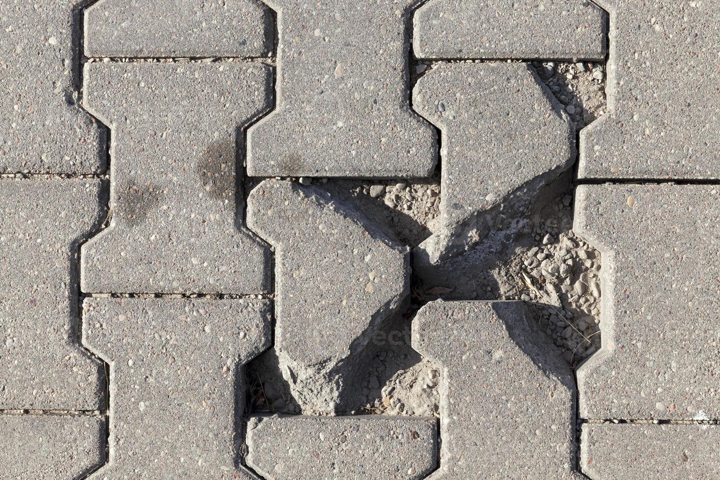 road made of concrete tiles photo