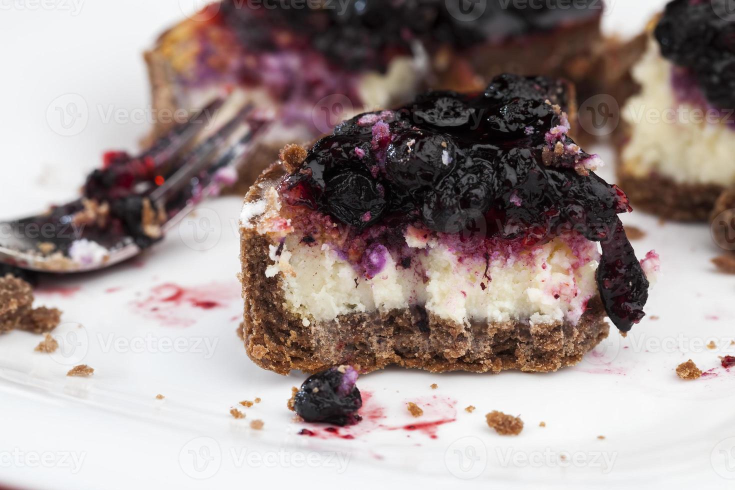 shortbread tartlet stuffed with fresh currant photo