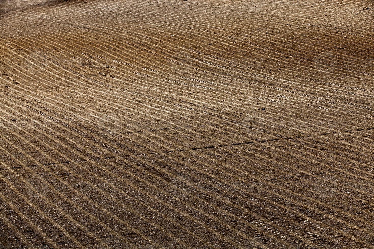 plowed agricultural land photo