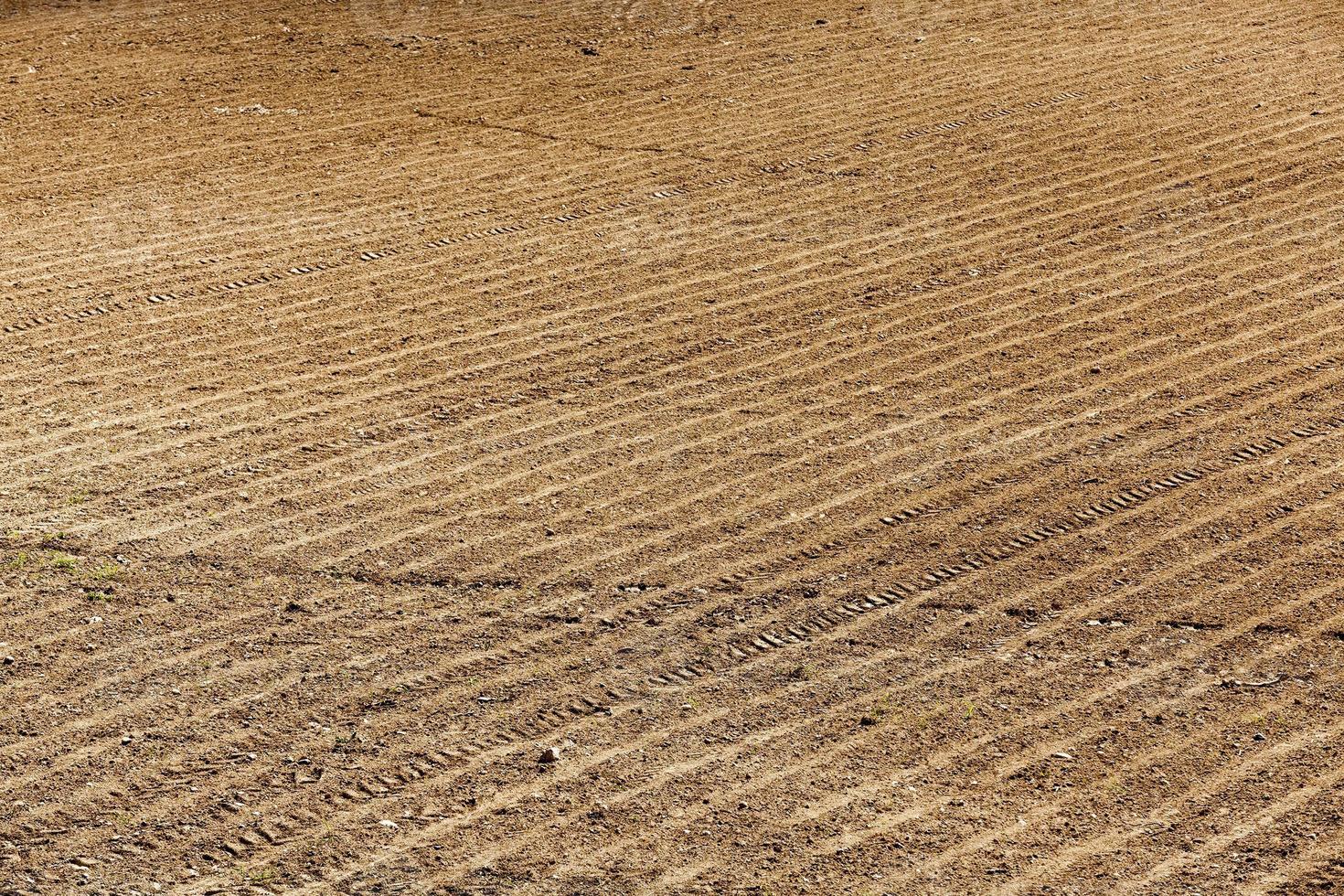 plowed agricultural land photo