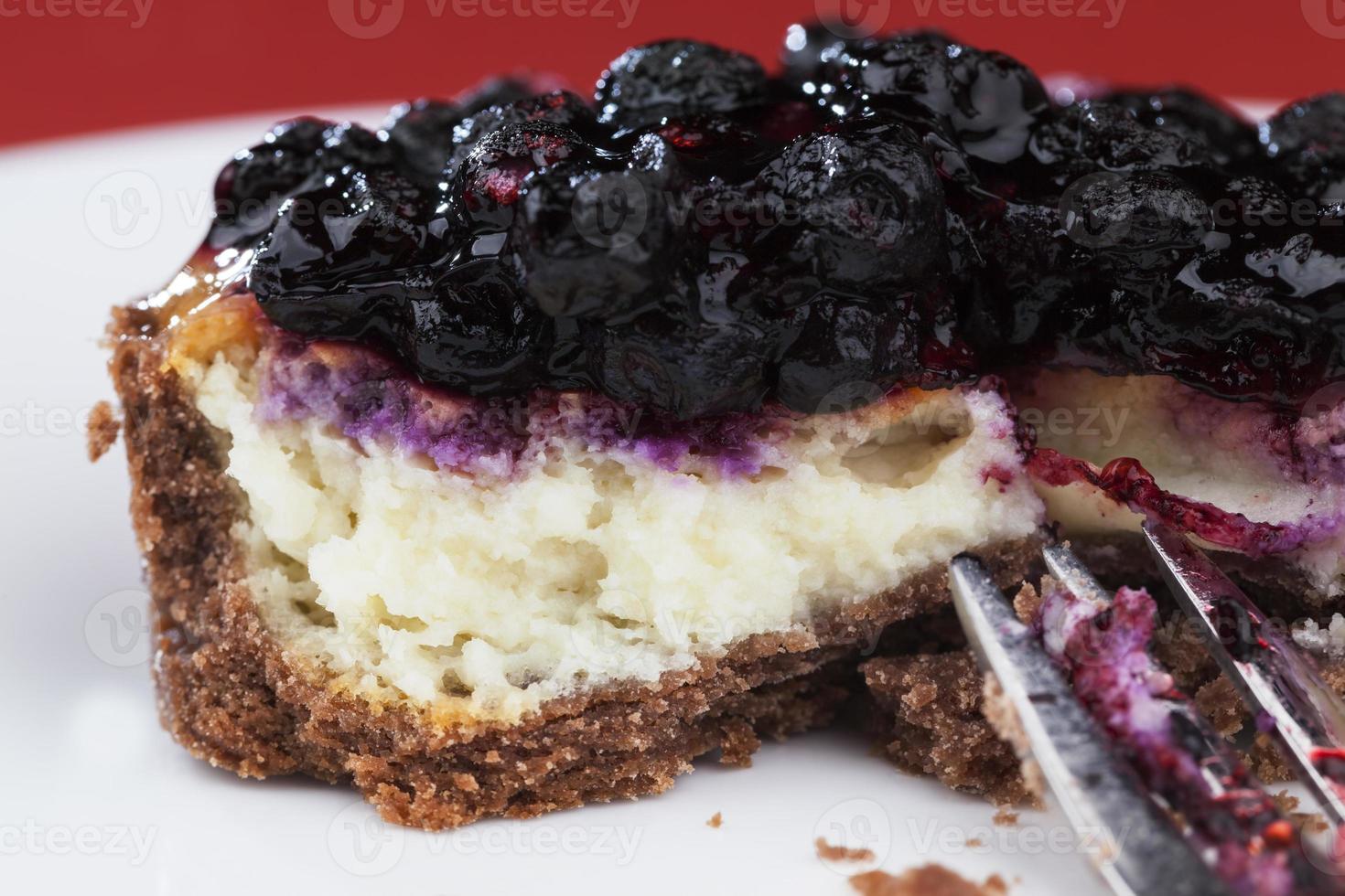 shortbread tartlet stuffed with fresh currant photo
