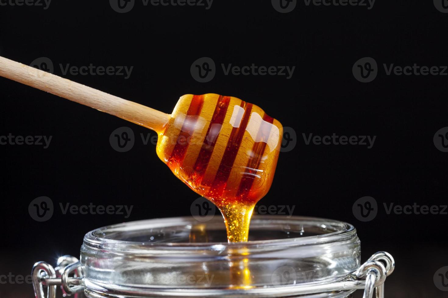 sweet and delicious natural honey, close up photo