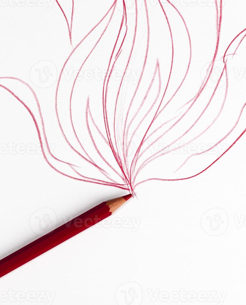 lines up like fire drawn in red pencil photo