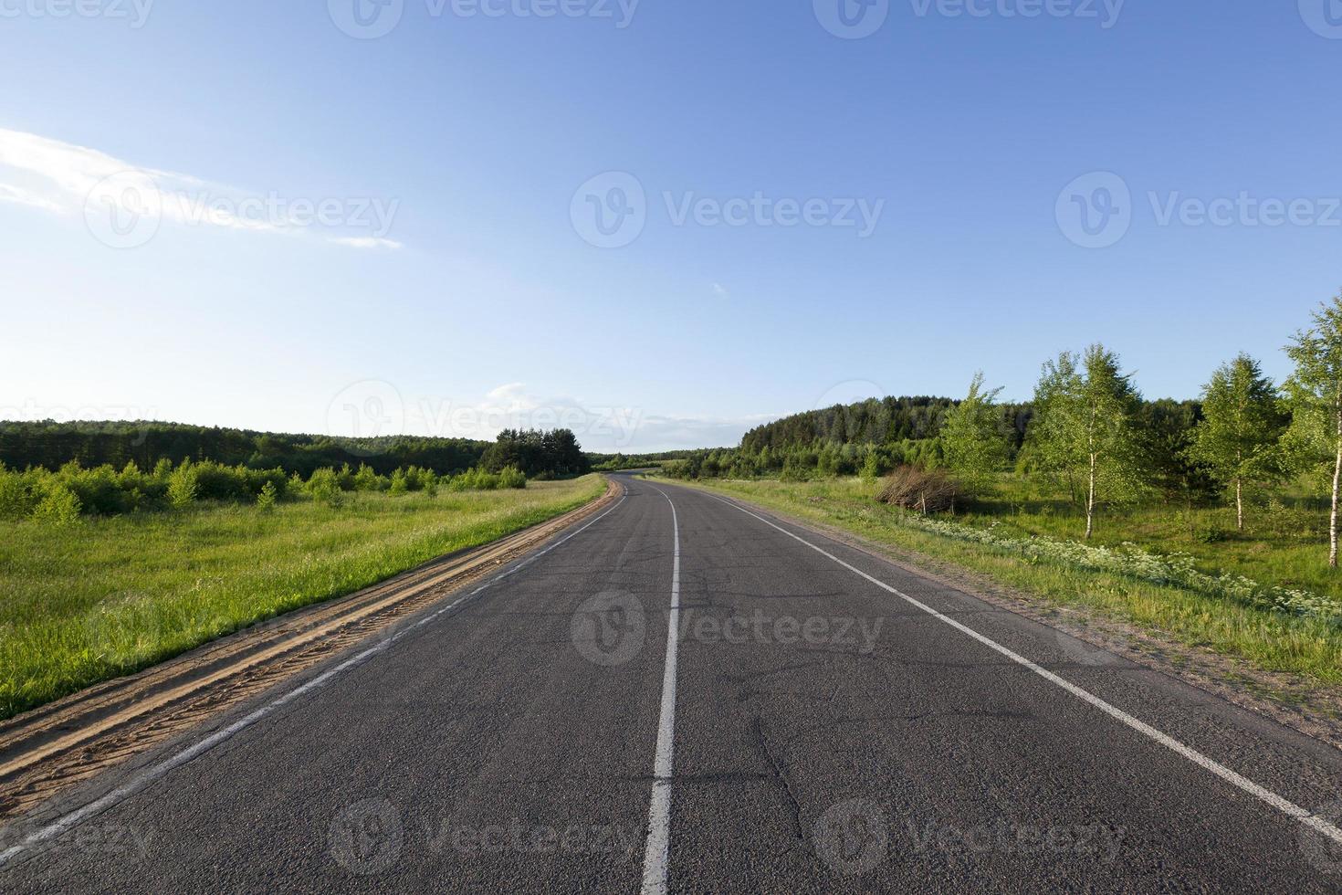 carretera de pavimentación de asfalto foto