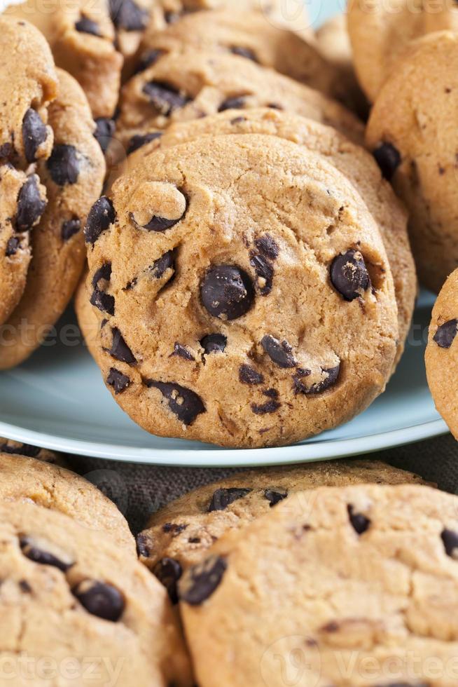 mixed oatmeal and wheat flour cookies close up photo