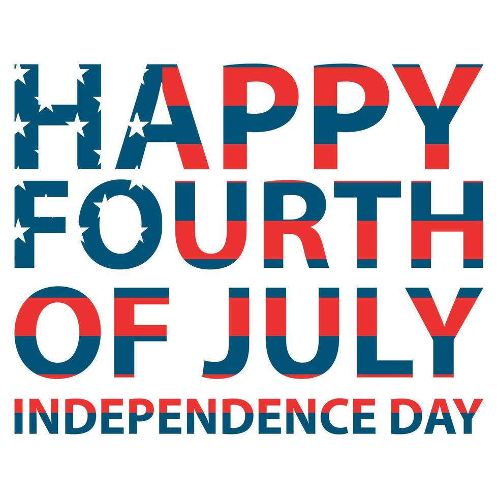 feliz 4 de julio día de la independencia vector de diseño de camiseta de estados unidos de américa