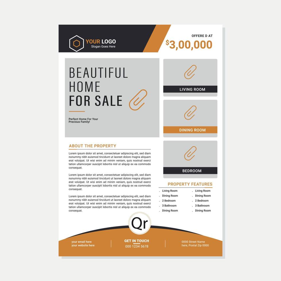 Corporate Business Event Real Estate Flyer and Brochure Design Template vector