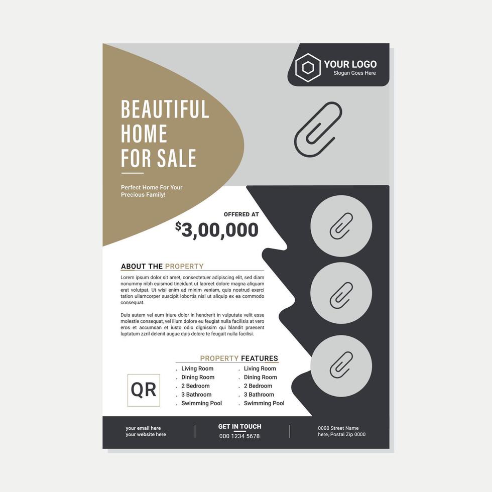 Corporate Business Event Real Estate Flyer and Brochure Design Template vector