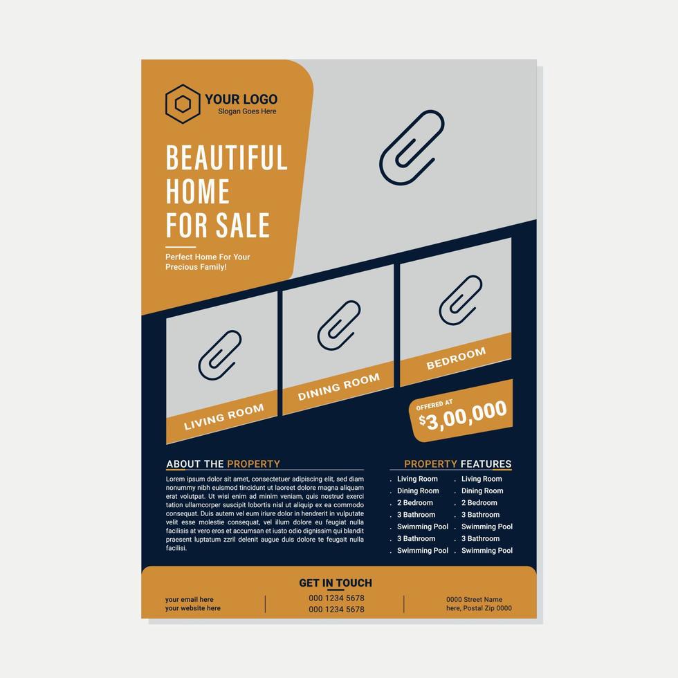 Corporate Business Event Real Estate Flyer and Brochure Design Template vector