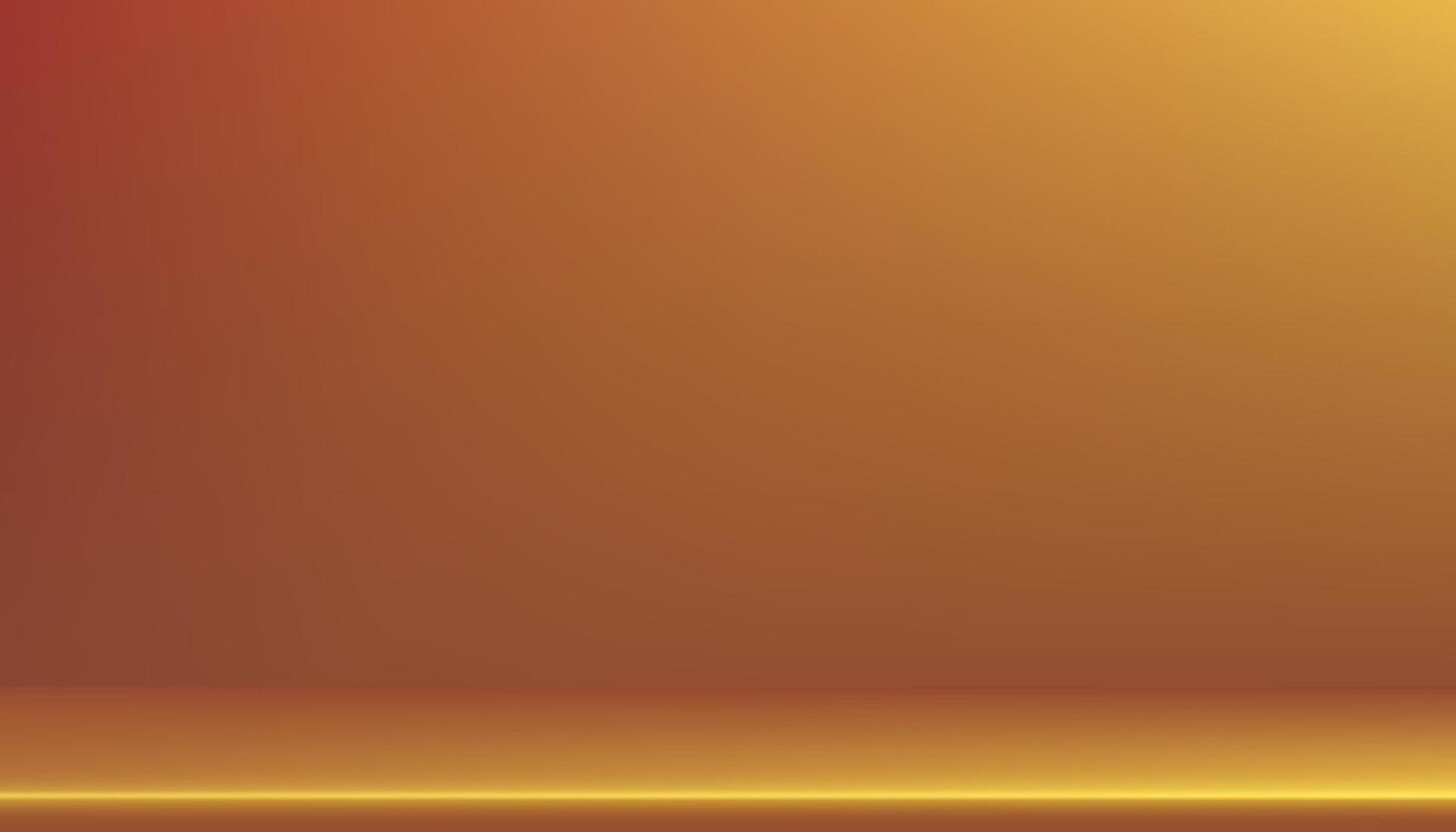 Studio room in Orange and Yellow Wall Background with shelf.Vector illustration 3D Empty backdrop shooting for products presentation on Summer holiday promotion or Sales Banner vector