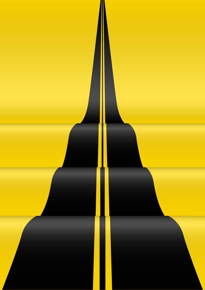 road slope to infinity. vector design