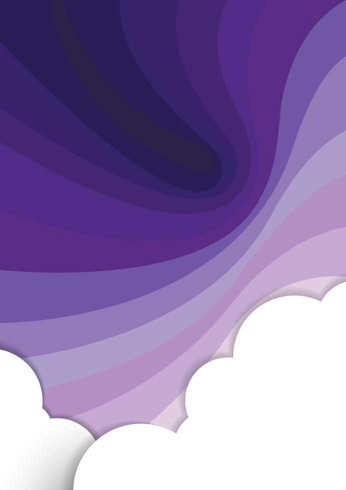 twilight sky with clouds flat design vector