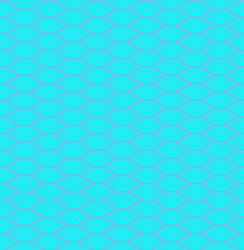 blue seamless wave pattern, linear design - vector illustration