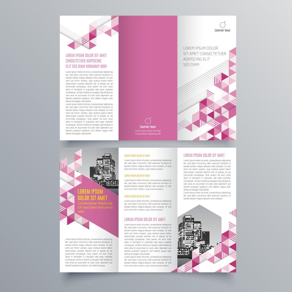 Brochure design, brochure template, creative tri-fold, trend brochure vector