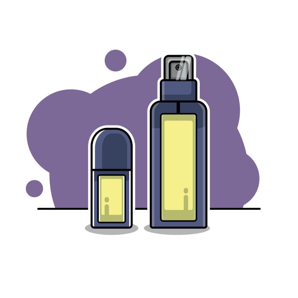 cartoon vector illustration,body spray and deodorant,flat icon,body care illustration