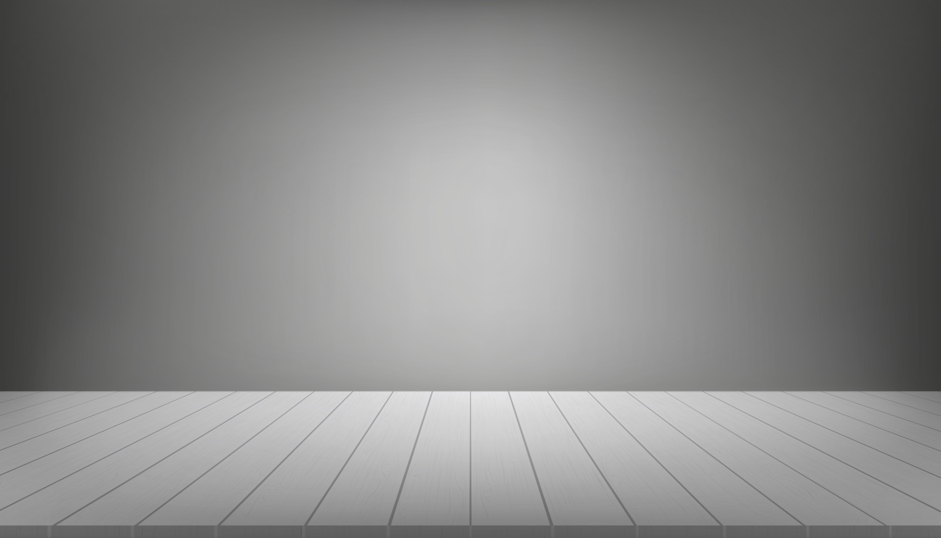 Studio room with wood panel and dark grey wall background. Vector
