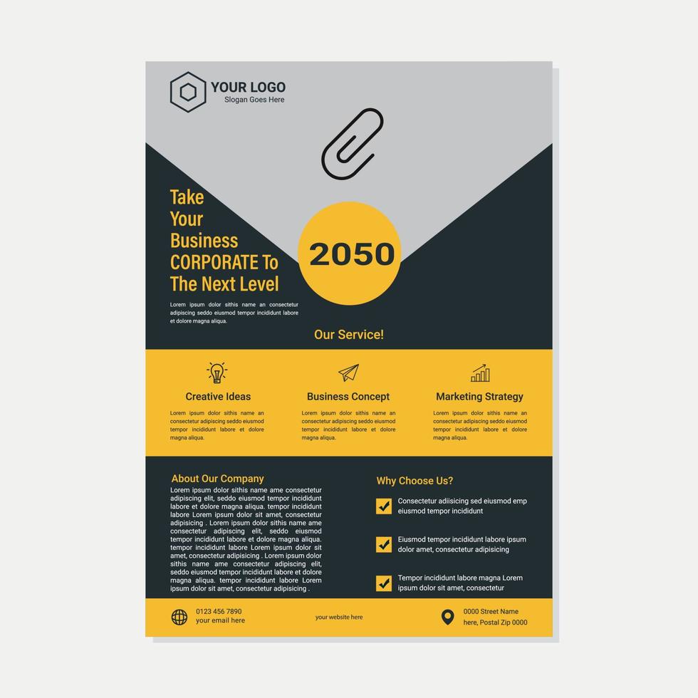 Corporate Business Event Real Estate Flyer and Brochure Design Template vector