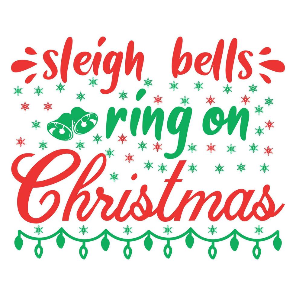 sleigh bells ring on Christmas vector
