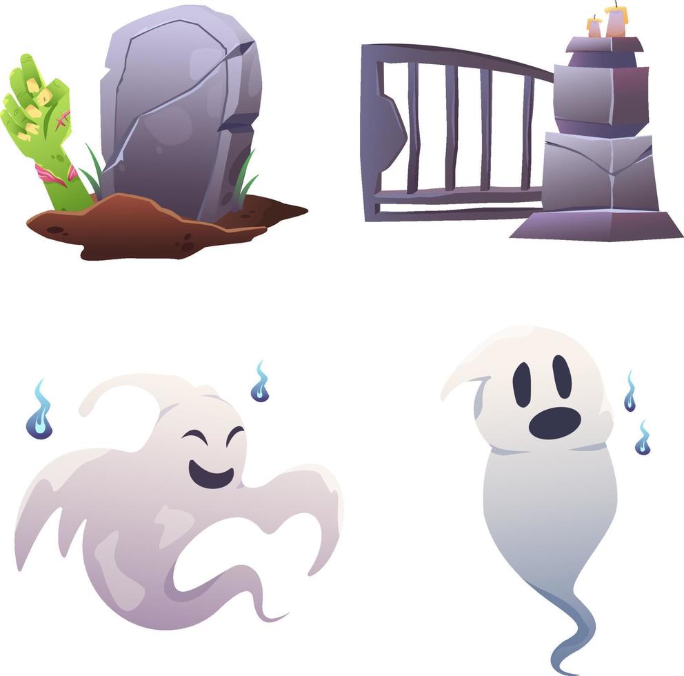 Halloween Graveyard Ghost vector