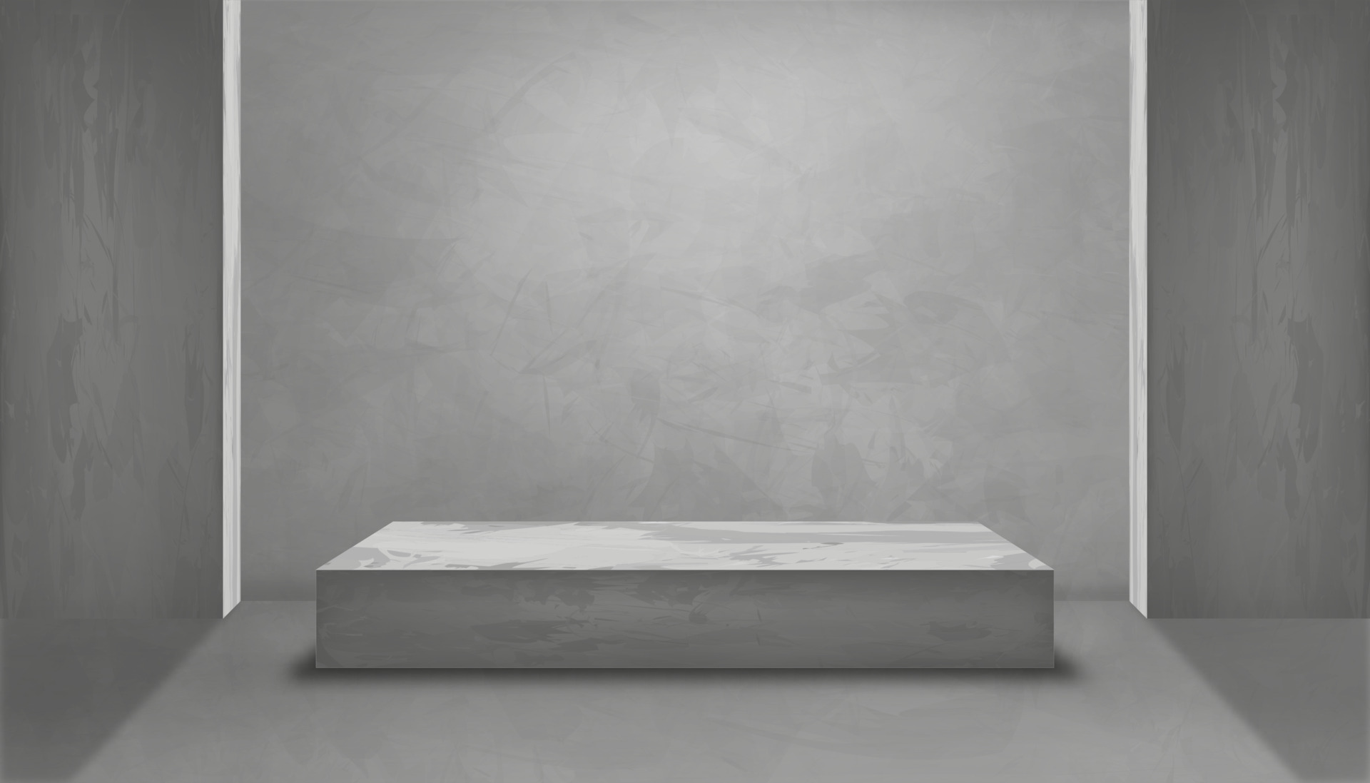 Grey Concrete studio room with 3D podium mockup,Vector backdrop empty