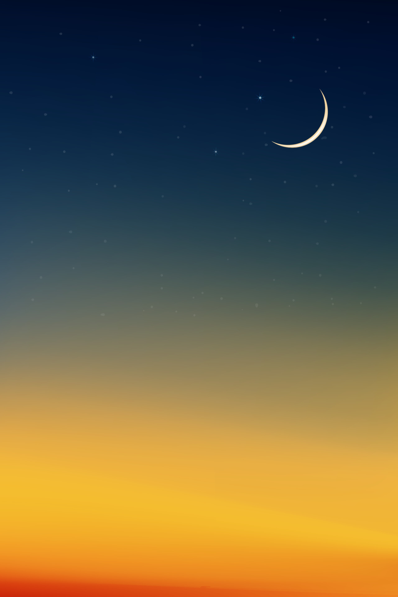 blue crescent moon wallpaper