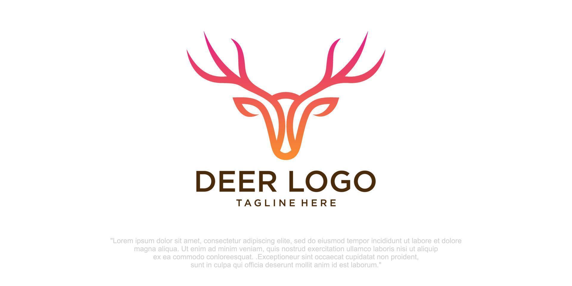 Deer Head Logo Design vector
