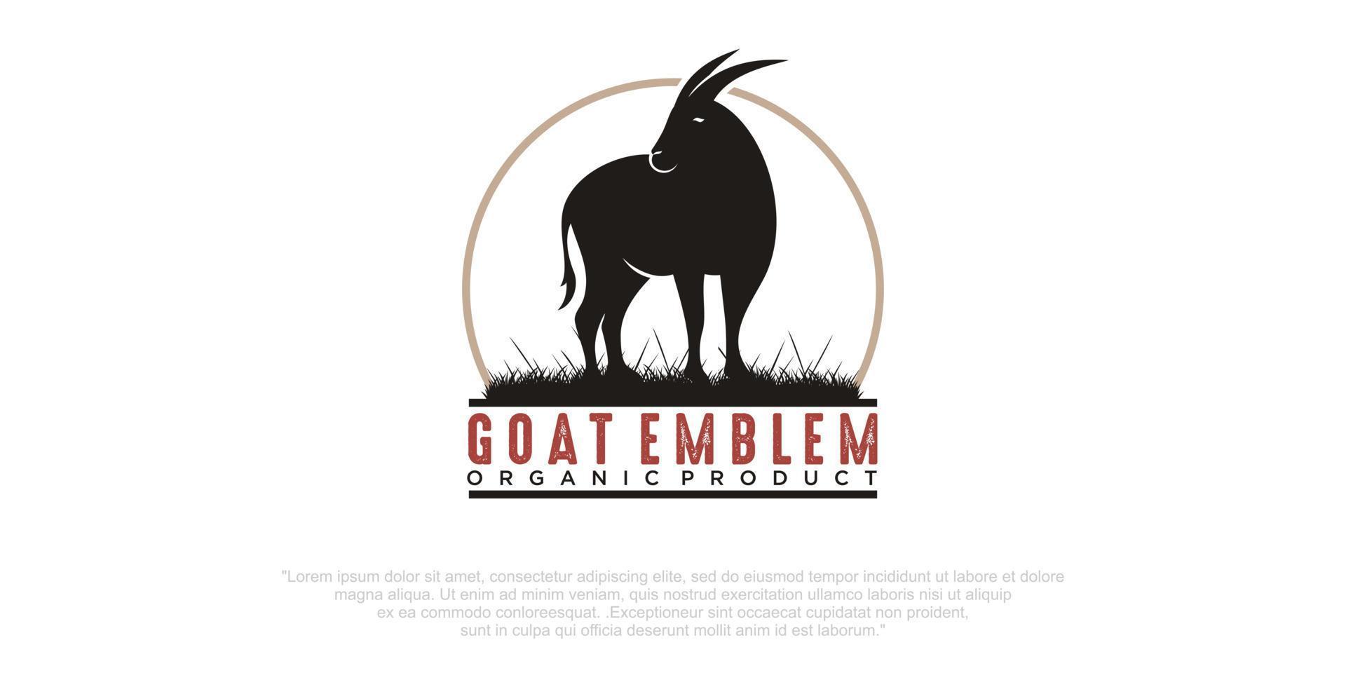 goat logo concept design vector