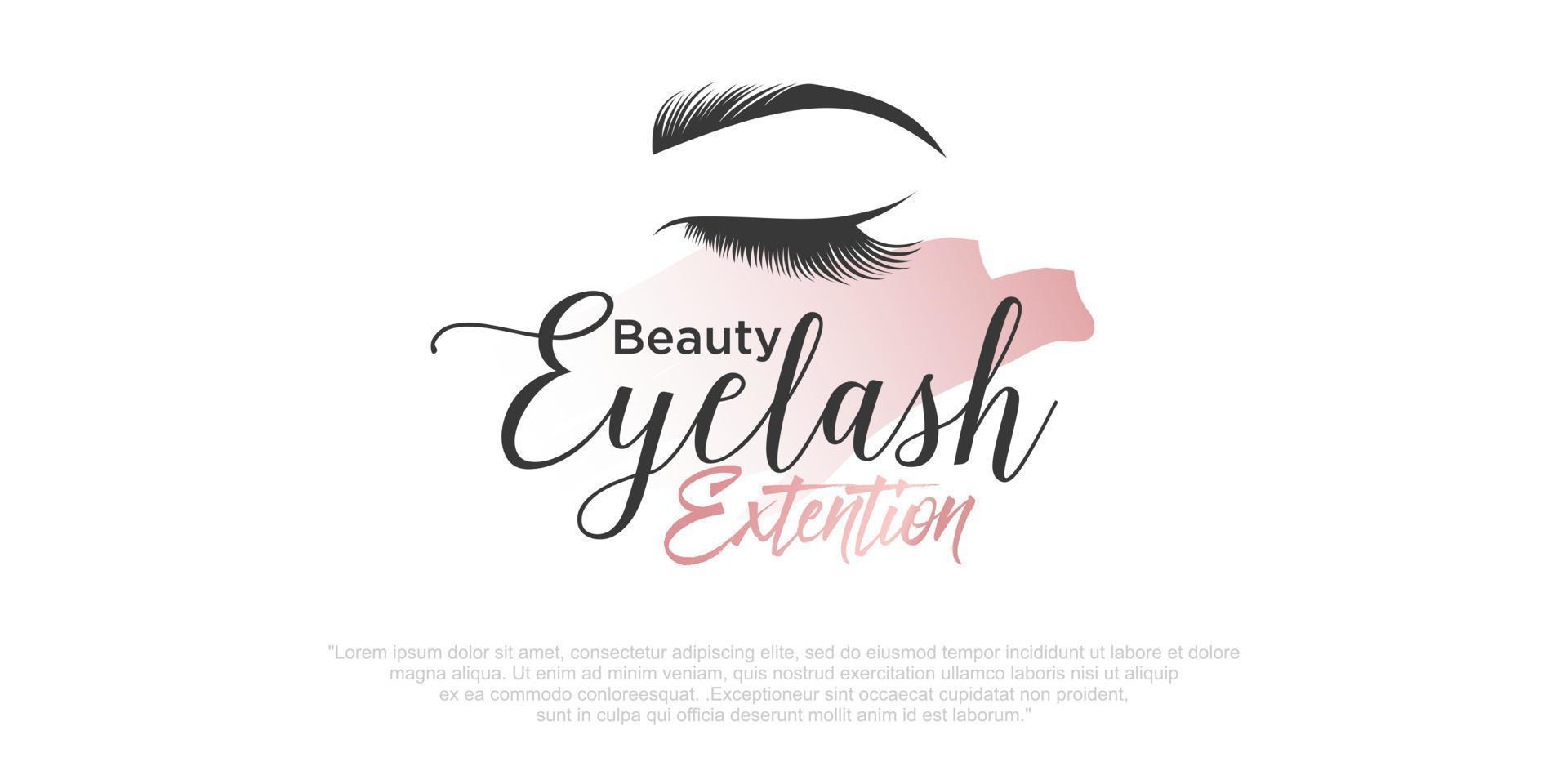 Lash luxury logo design for beauty with creative element vector